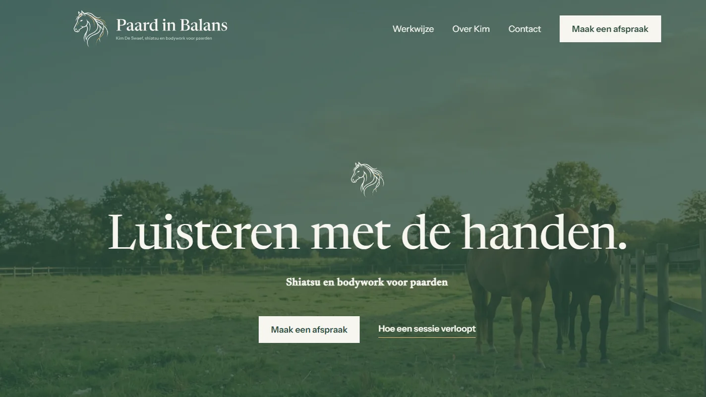 Startpagina van paardinbalans.be
